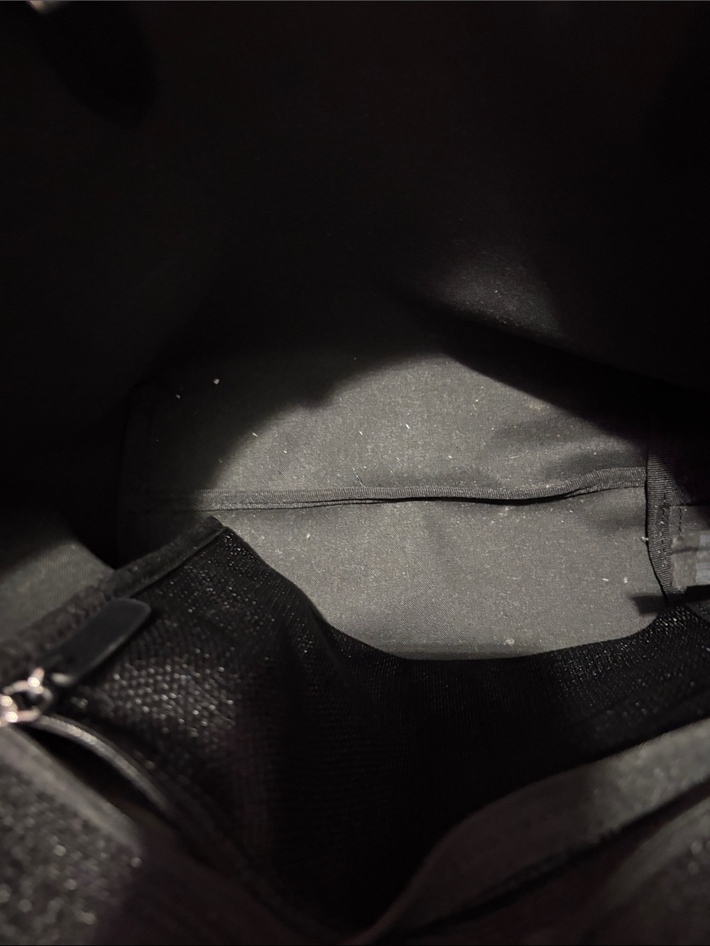 Lacoste Black Tote with Patterned Scarf Accent - Picture 5 of 5